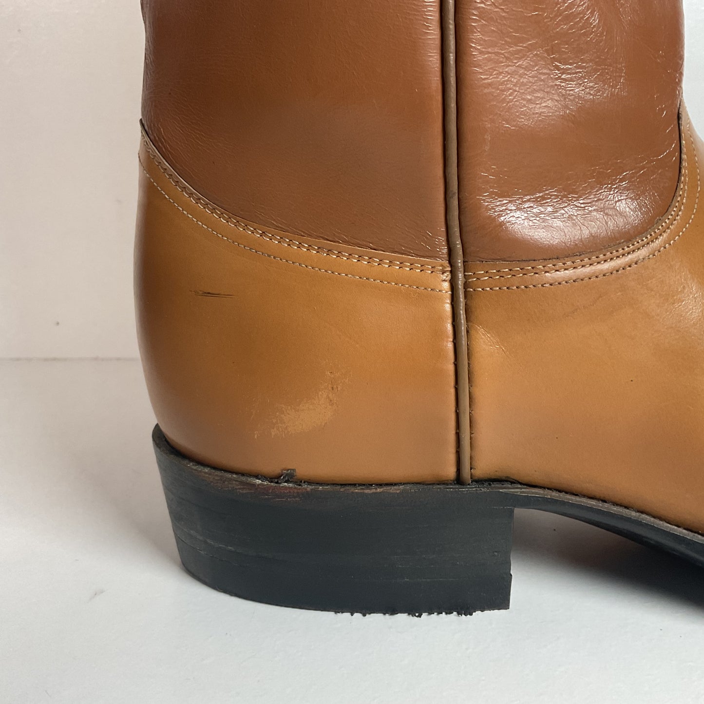 Vintage 1960s Justin Cowboy Boots 11.5 D Hand Lasted Old Fort Worth Label