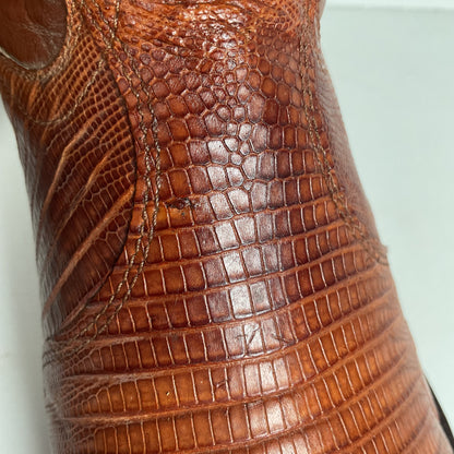 Vintage Tony Lama Teju Lizard Cowboy Boots | Gold Label | Men’s 10 D