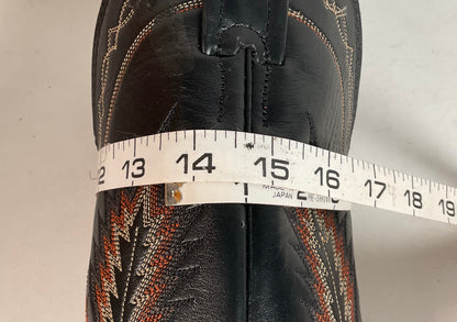 Larry Mahan Smooth Ostrich Roper Boots | Exotic | Crepe | Men’s 7 | Women’s 8