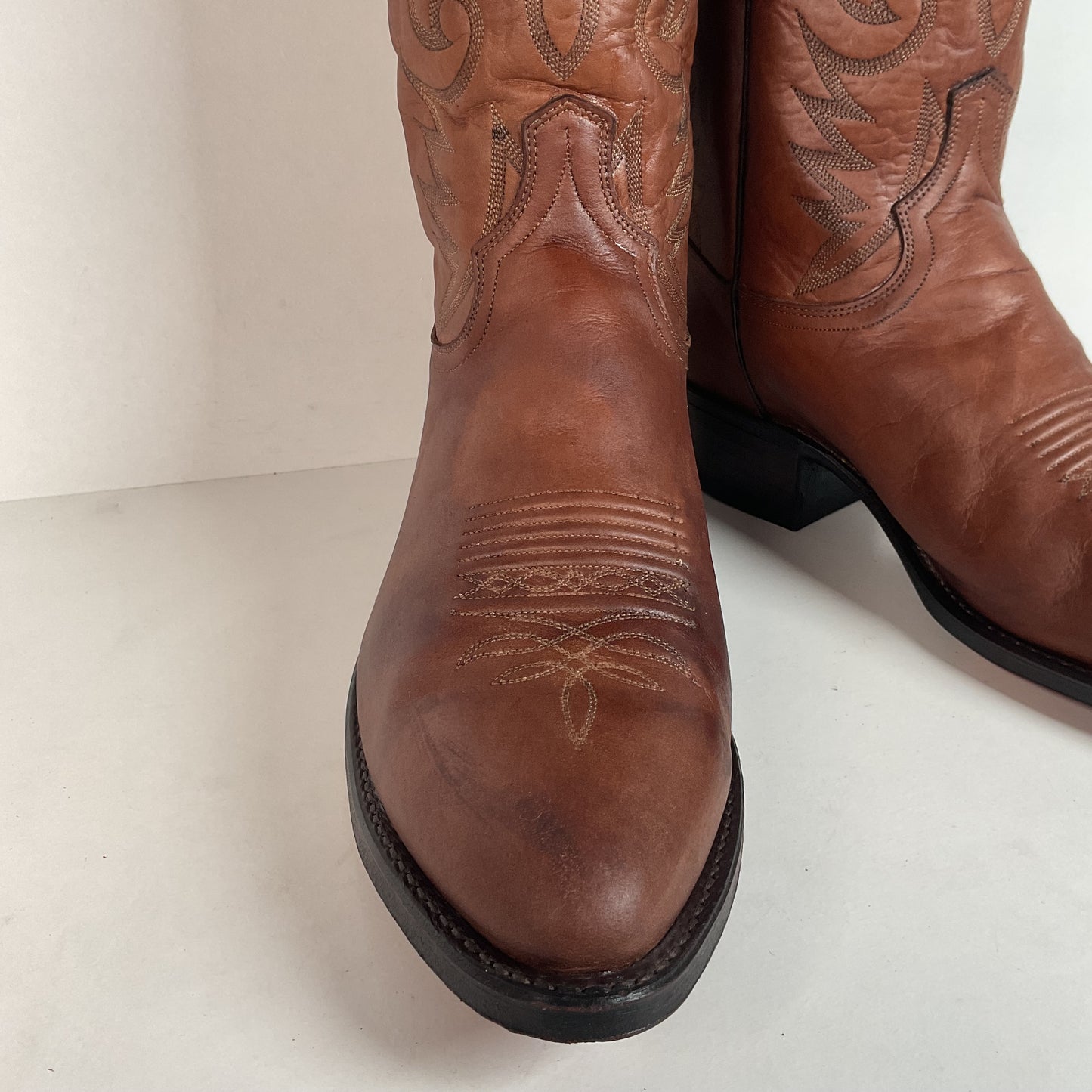 Vintage Dan Post Apache Cowboy Boots | USA Made | Distressed | Men’s 12 D