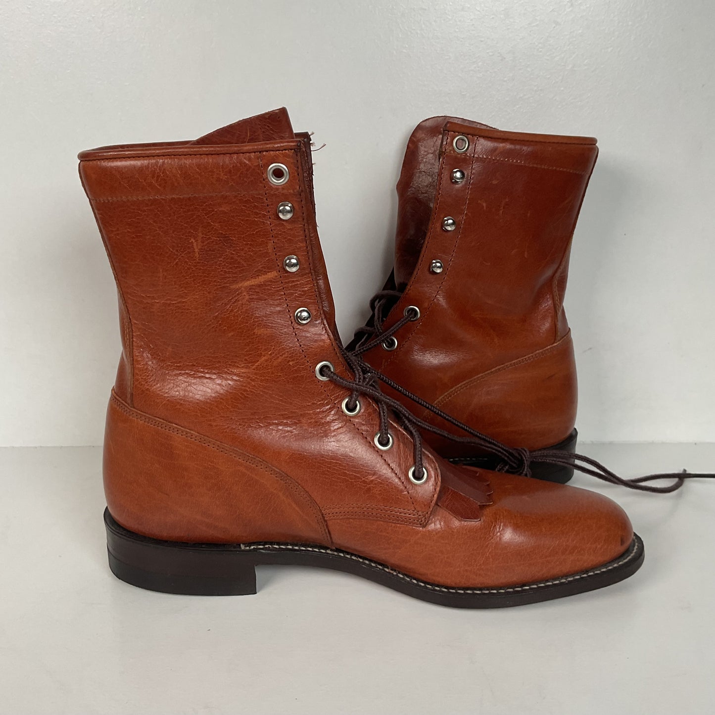 Vintage Justin Kiltie Packer Boots | USA Made | Lacer | Women’s 8.5 B