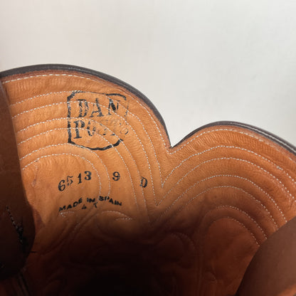 Vintage 1970s Dan Post Cowboy Boots 9 D French Toe