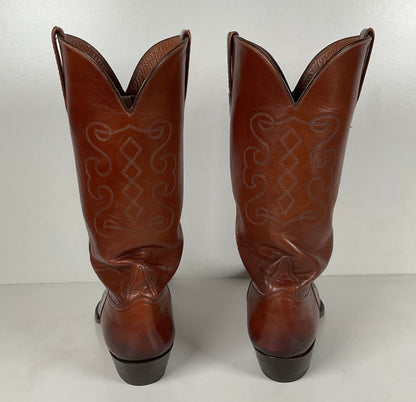 Vintage Lucchese Goat Skin Cowboy Boots | Lizard Inlay | Men’s 8.5 D