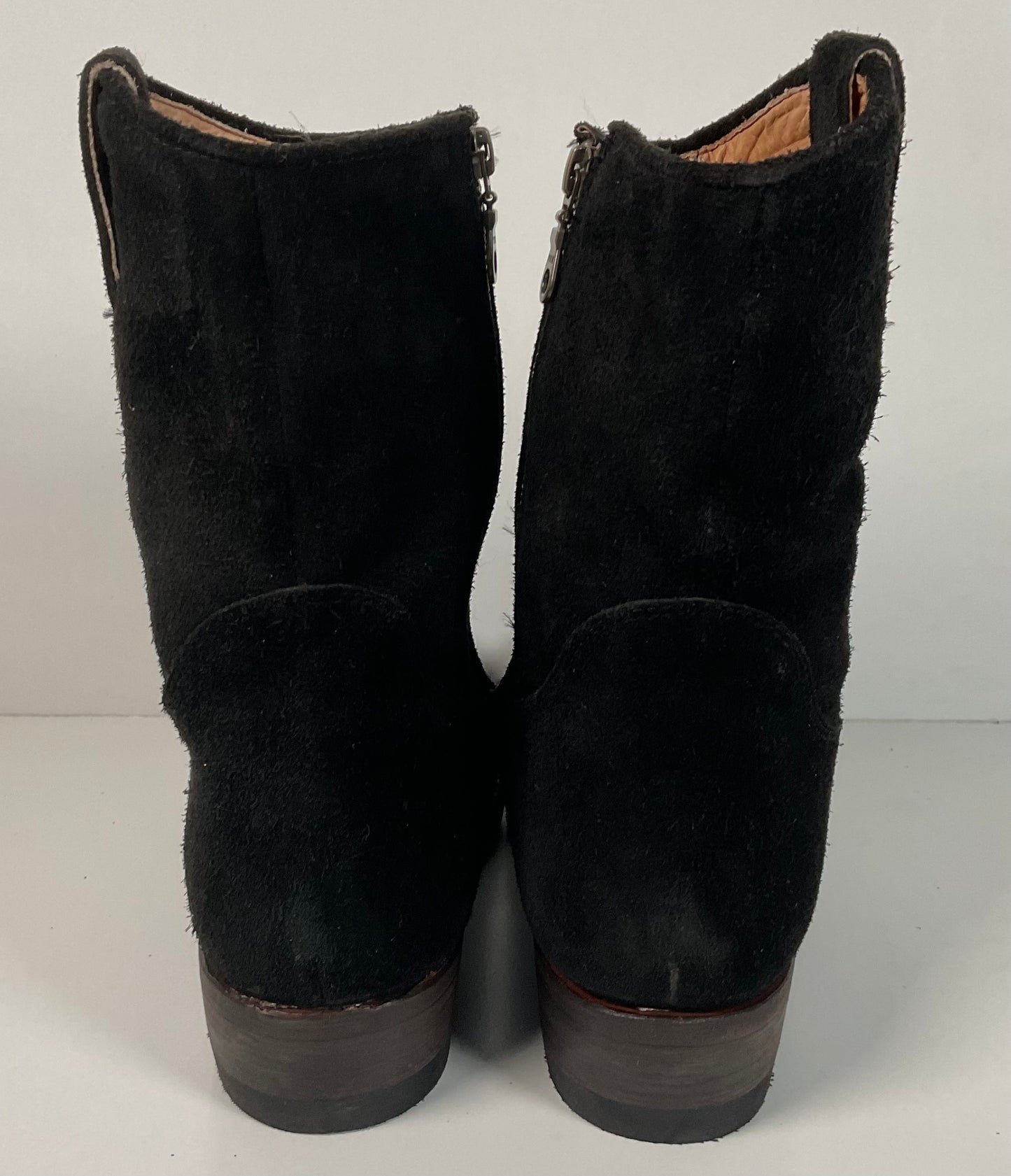 Bed Stu’s Santa Rosa Brand Cowboy Boots 11.5 Rough Out Suede Midnight Black