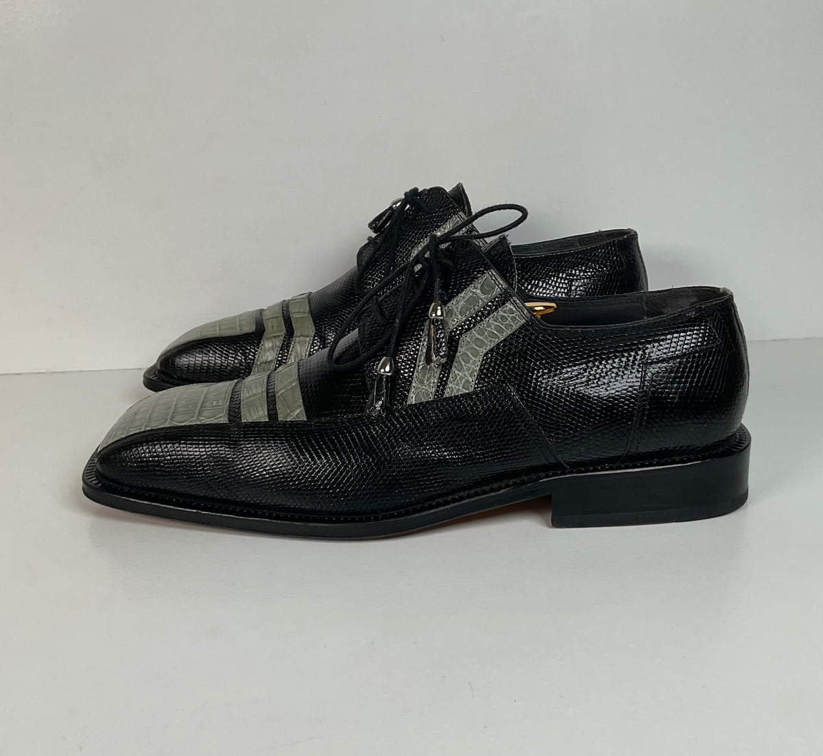 David Eden Caiman Derby Shoes | Teju Lizard Split | Exotic | Men’s 10.5