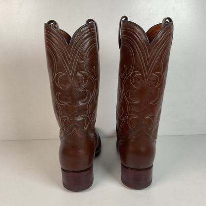 Vintage 1970s Dan Post Cowboy Boots 9 D French Toe