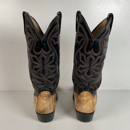 Vintage Dan Post Teju Lizard Cowbpy Boots | Natural Cut | USA Made | Men’s 7.5 D