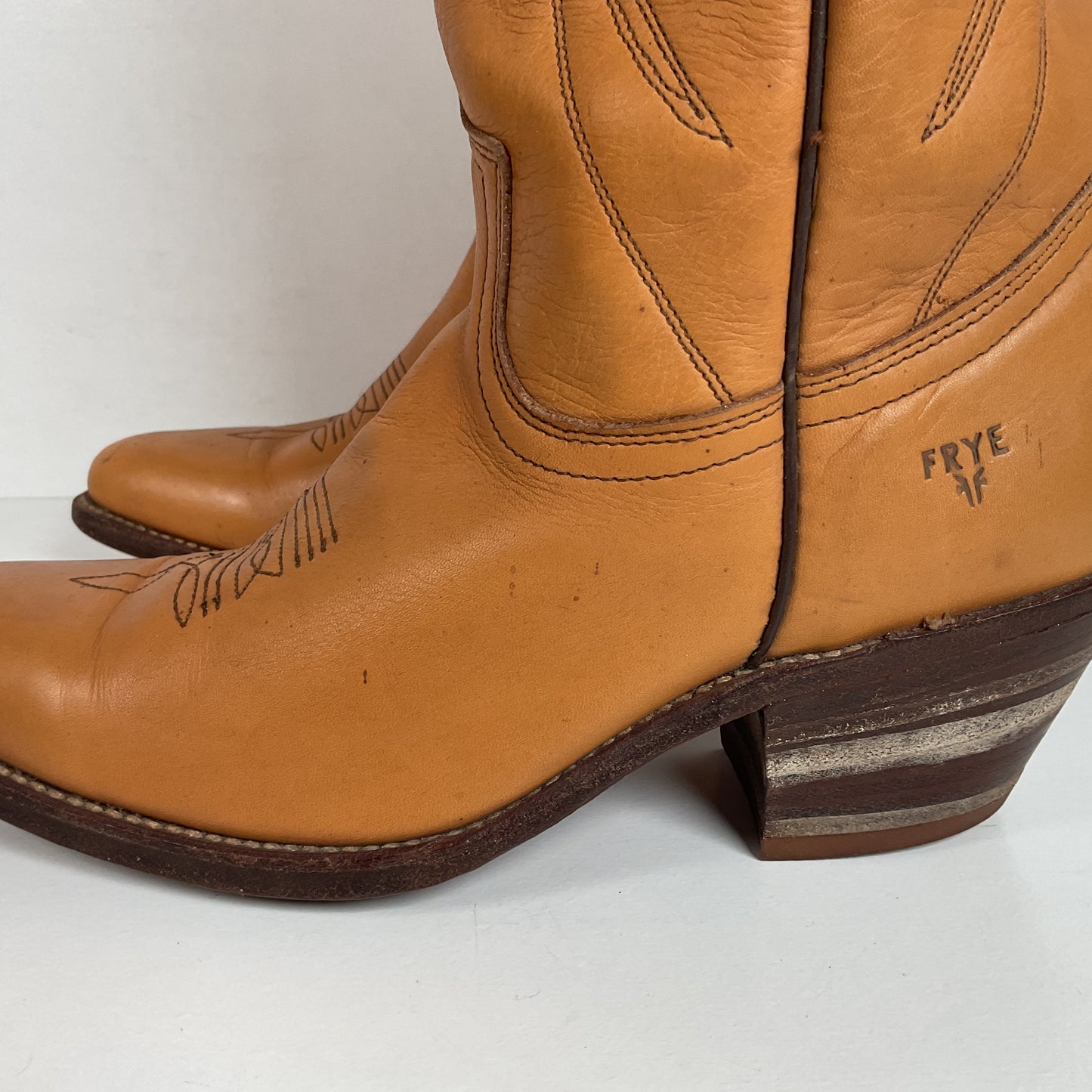 Vintage Frye Billy Cowboy Boots | USA Made | Butterscotch | Men’s 9.5 D