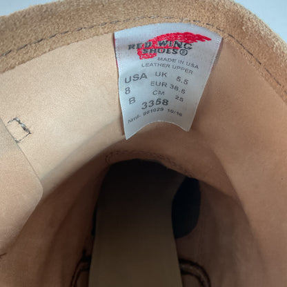 Red Wing Women’s Sand Mojave Suede Engineer Boots 8 B USA Made Style 3358
