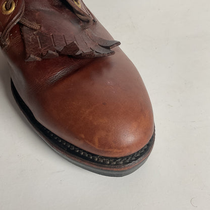 Vintage J. Chisholm Kiltie Packer Boots 10 D USA Made Soft Toe