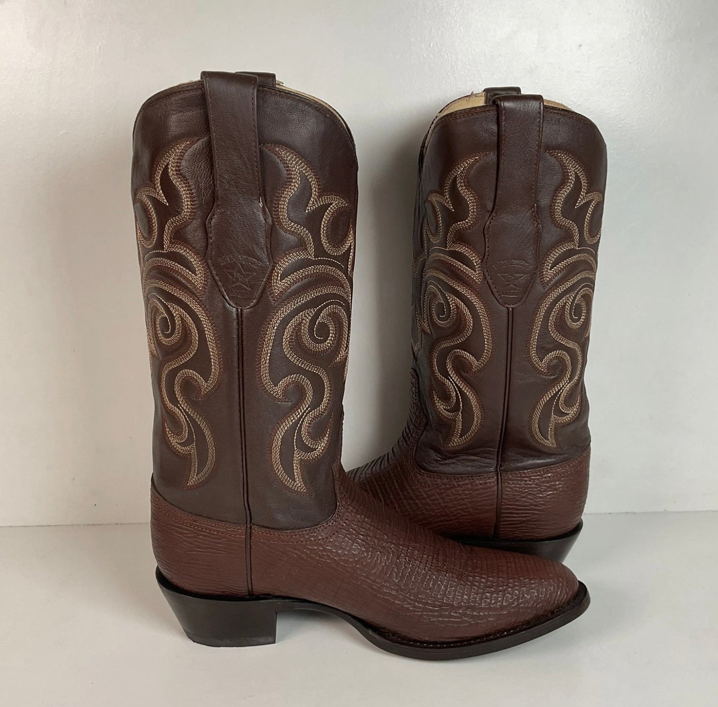 Los Altos Shark Skin Cowboy Boots | Exotic | Brown | Men’s 10 D