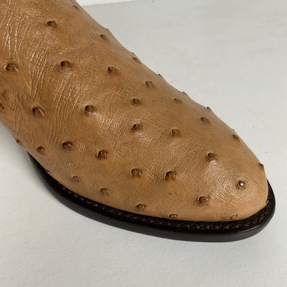 Tony Lama Full Quill Ostrich Cowboy Boots | USA Made | Men’s 6 EE | Women’s 7