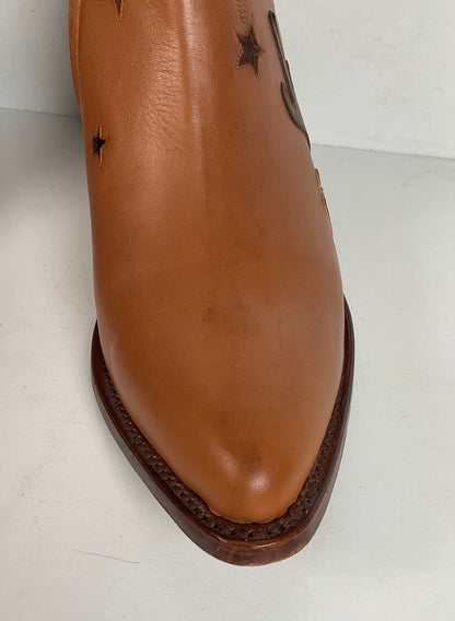 Ranch Road Pee Wee Cowboy Boots | Tooled Desert Inlay | Men’s 8.5 | Women’s 9.5