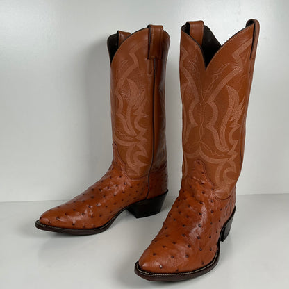 Justin Ostrich Quill Cowgirl Boots | Exotic | USA Made | Women’s 8.5 B