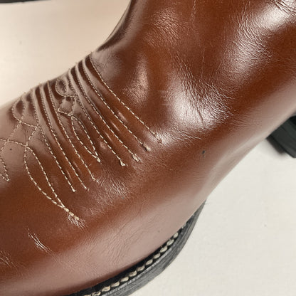 Vintage 1960s Cowtown Cowboy Boots 12 D Chocolate Brown