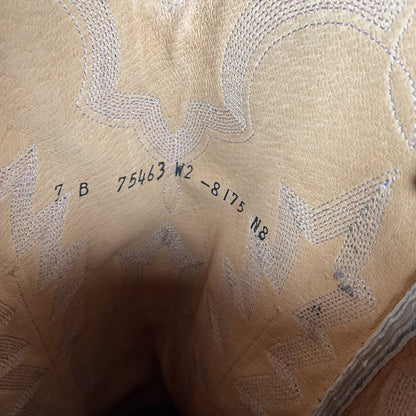 Vintage Panhandle Slim Taupe Cowgirl Boots 7 B Hand Crafted