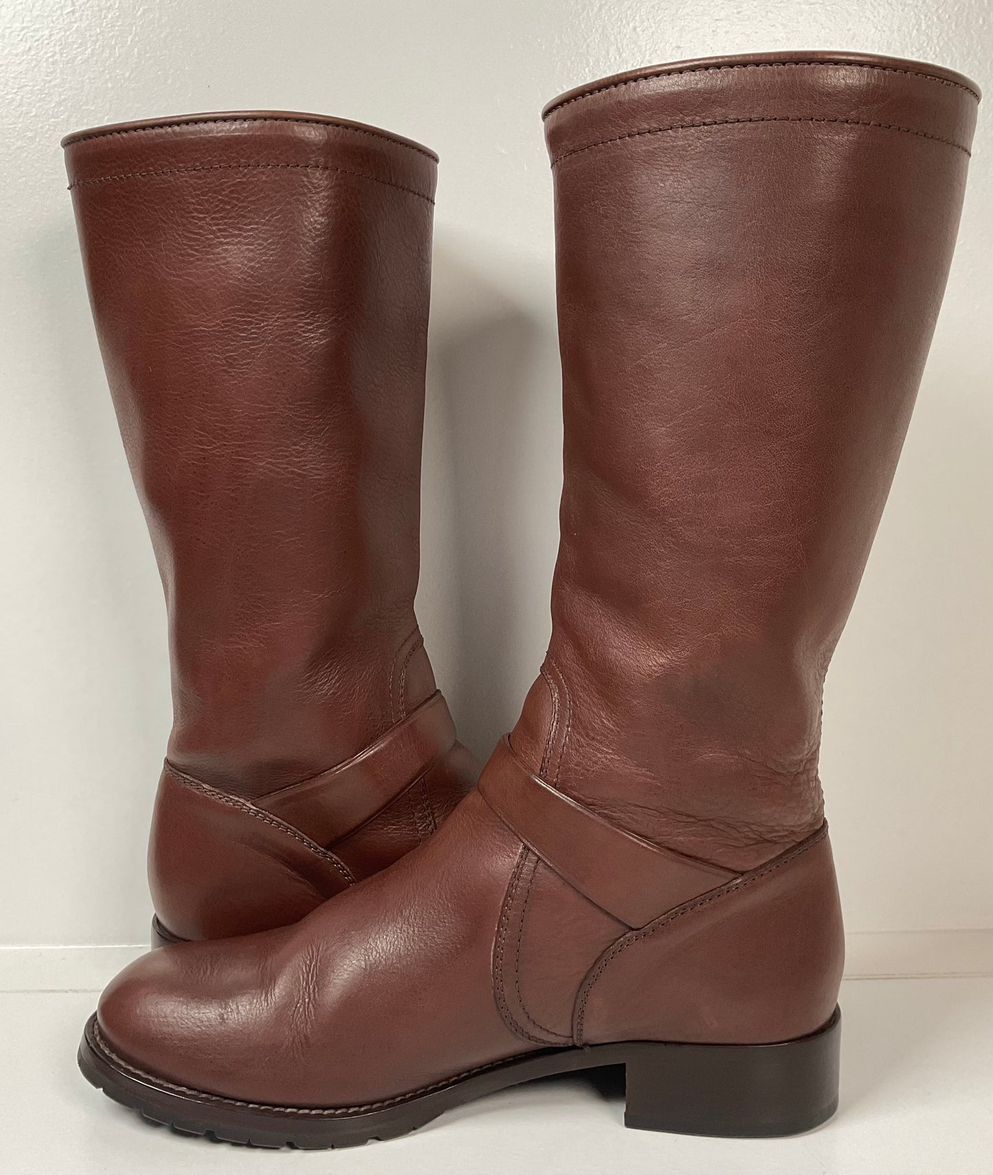 Ralph Lauren Purple Label Riding Boots 8.5 B Chilton Dark Oak Burnished