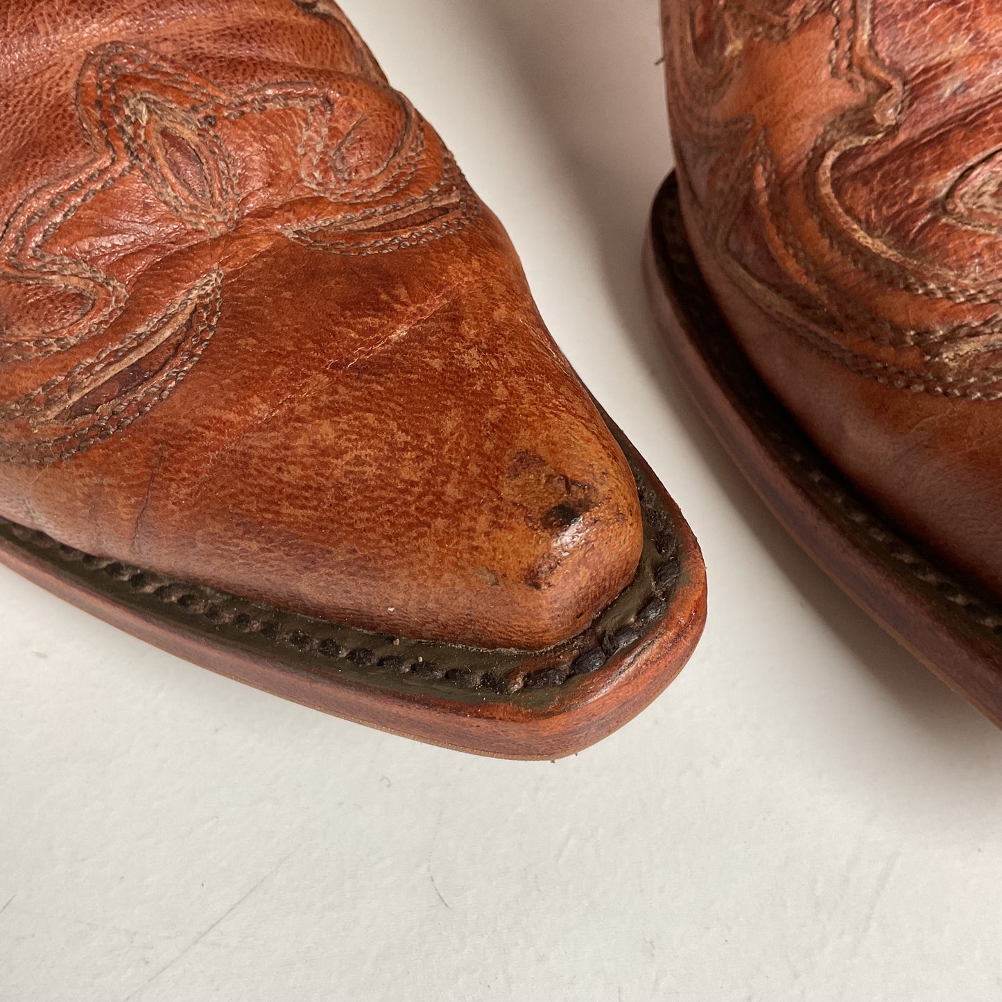 Corral Distressed Leather Thunderbird Cowgirl Boots 8.5 M Overlay Tall