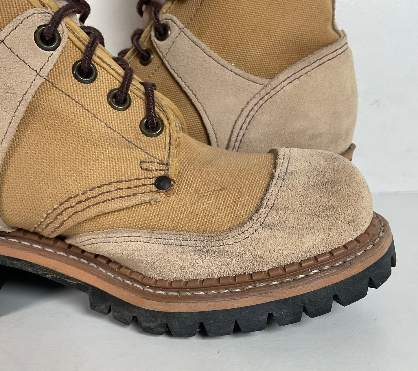 Vintage Georgia Safety Toe Combat Boots | Desert Suede | 5.5 E |Women’s 7