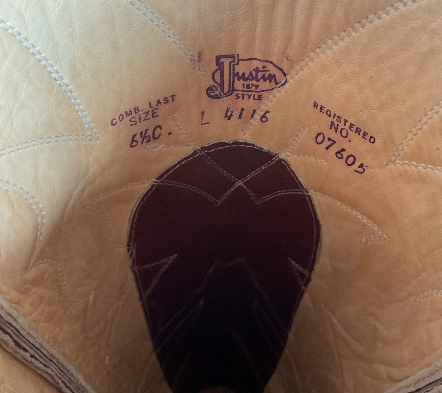 1970s Justin Butterfly Cowgirl Boots | Snakeskin Inlay | USA Made | 6.5 C