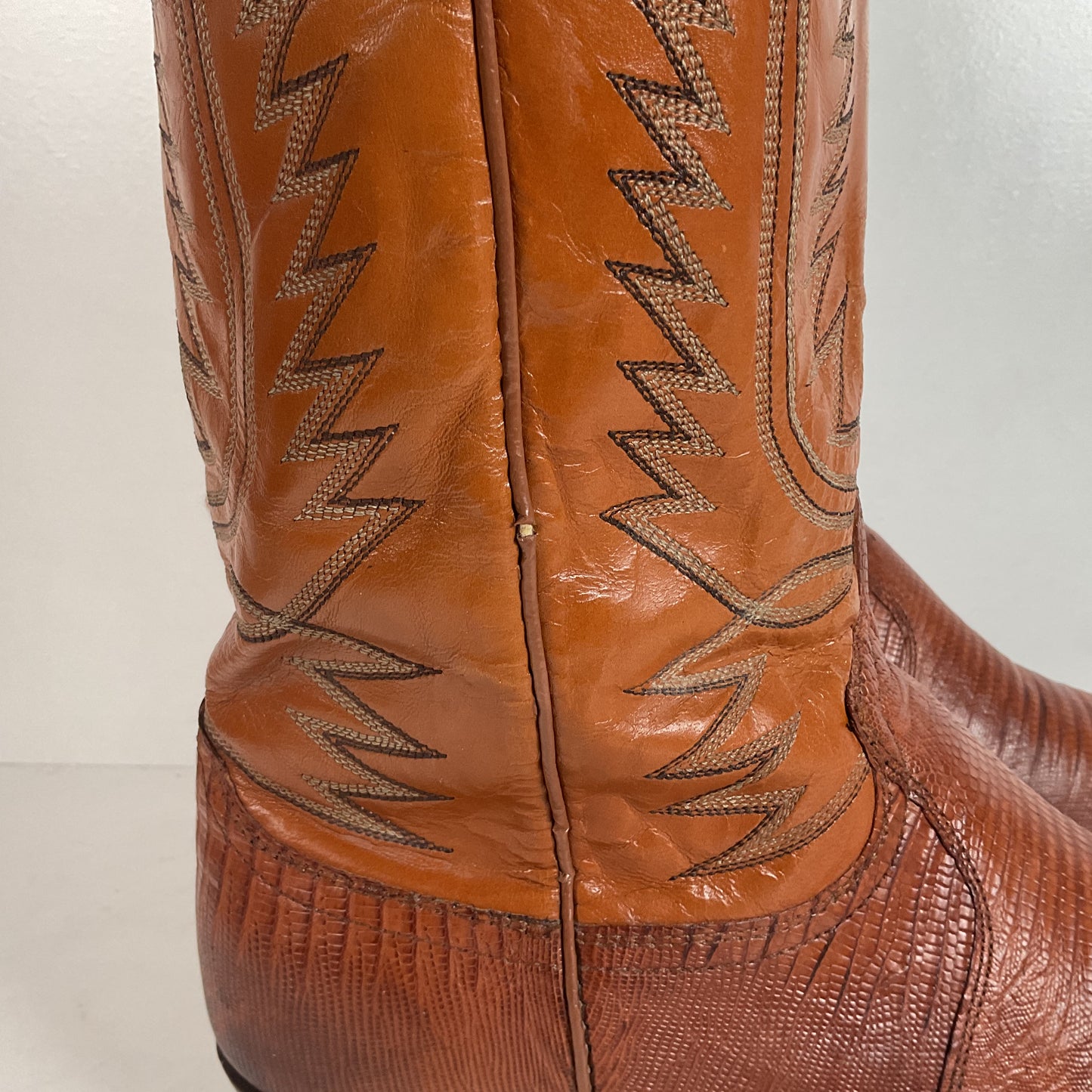 Vintage Dan Post Teju Lizard Cowboy Boots | USA Made | Men’s 10.5