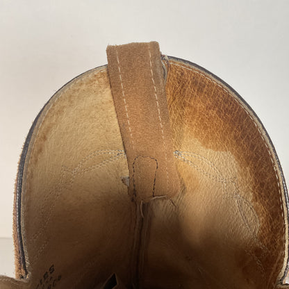 Vintage J. Chisholm Cowboy Boots | Full Suede Rough Out | USA Made | Men’s 9 D