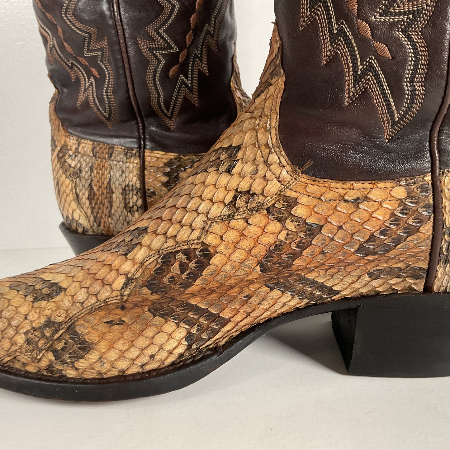 Lucchese 2000 Canebrake Rattlesnake | USA Made | Timber Snakeskin | Men’s 8 D