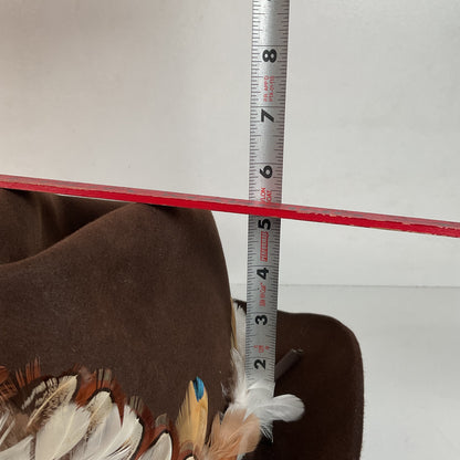 Vintage American Hat Company Cowboy Hat 7” Chocolate Brown USA Made