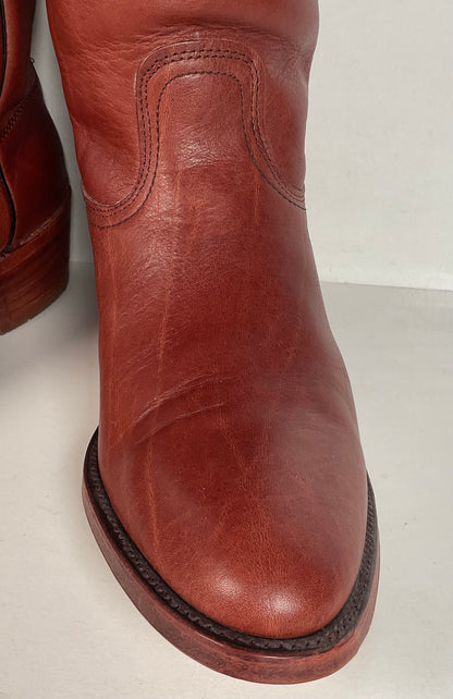 Vintage Frye Cowboy Boots | Chocolate Cow | USA Made | 1980s | Men’s 11 D