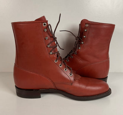 Vintage Justin Kiltie Packer Boots | Brick Caprice | USA Made | Men’s 12 B