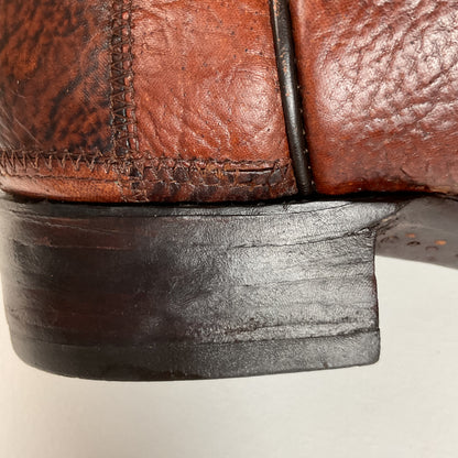Vintage Sanders Shark Patchwork Cowboy Boots | Exotic | Extra Narrow | 11.5 AA