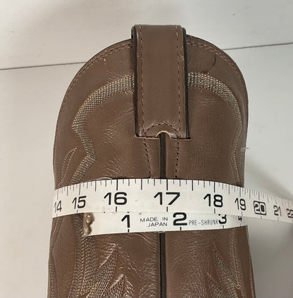 Justin Full Ostrich Quill Cowboy Boots 10 E USA Made Exotic