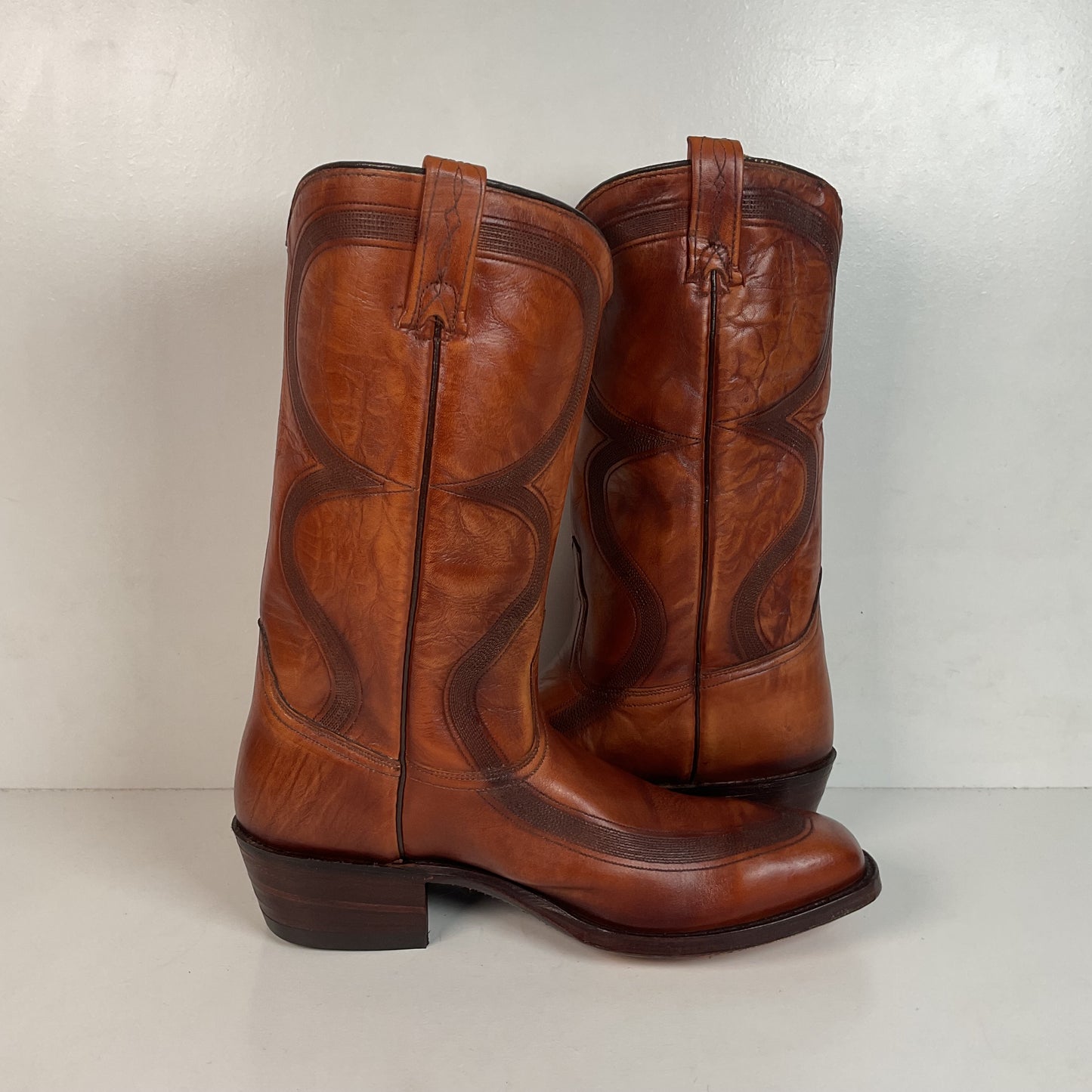 Vintage Dan Post French Toe Cowboy Boots | 1970s | 10.5 D