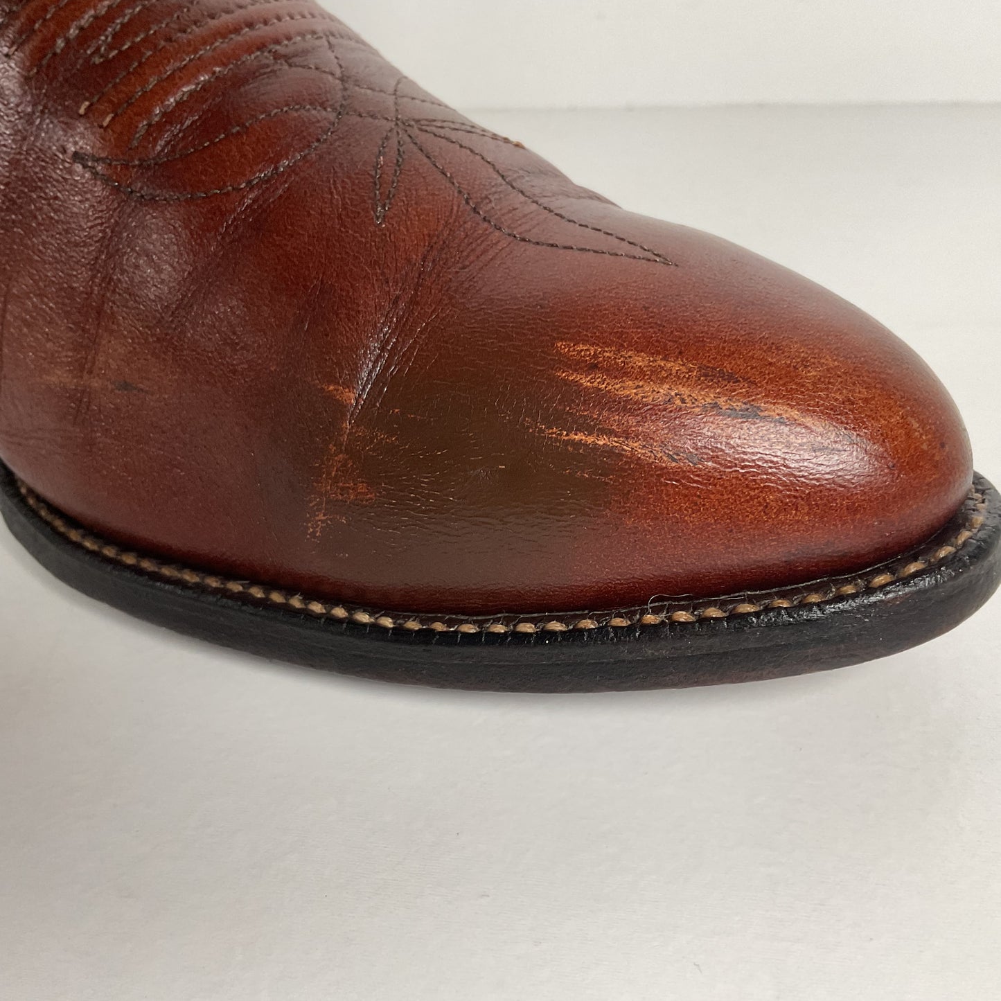 Vintage Tony Lama Cowboy Boots | Chocolate Cow | 1980s | Men’s 10 D