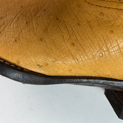 Cuadra Butterscotch Ostrich Quill Cowboy Boots US 10 Exotic