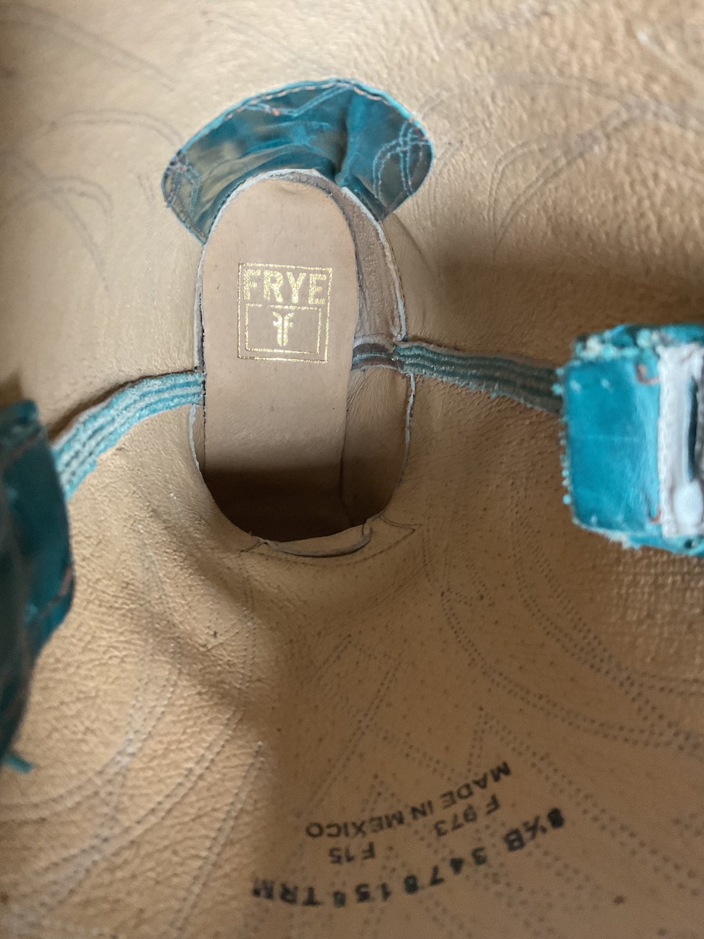Frye Women’s Billy Teal Harness Western Boots 8.5 B