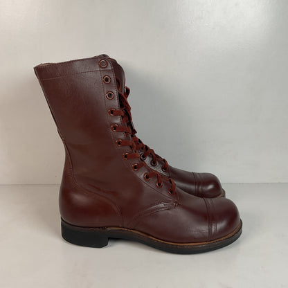 Vintage Vietnam War Brown Jump Boots 11 N (Narrow) Cap Toe Paratrooper