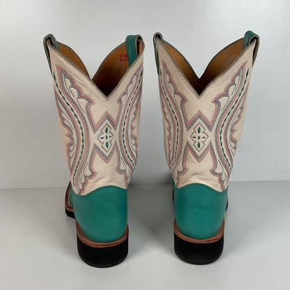 Justin Tekno Crepe Cowgirl Boots | USA Made | Turquoise | Women’s 10 B
