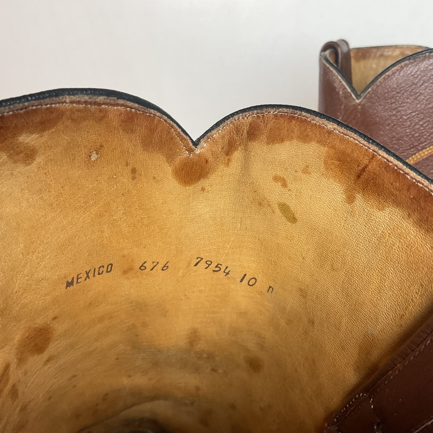 Vintage Brown Shark Skin Cowboy Boots 10 D Exotic