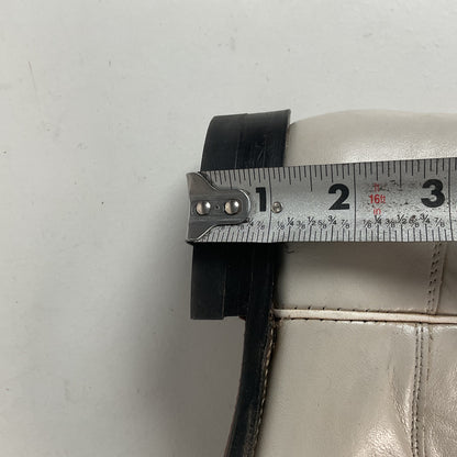 Justin Pearl White Roper Boots 8 C USA Made