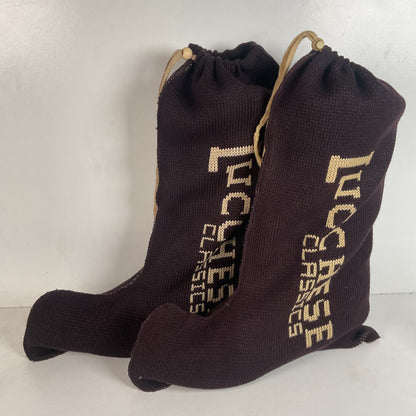 Lucchese Classics Handmade Cowboy Boots 12 EE Brown Bison Hide