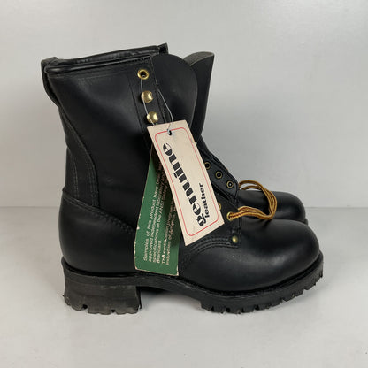 Vintage Steel Toe Logger Boots | USA Made | 1970s-1980s | Men’s 7.5 E