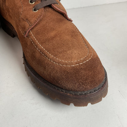 Frye Will Suede Lug Boots 11 M USA Made Rough Out