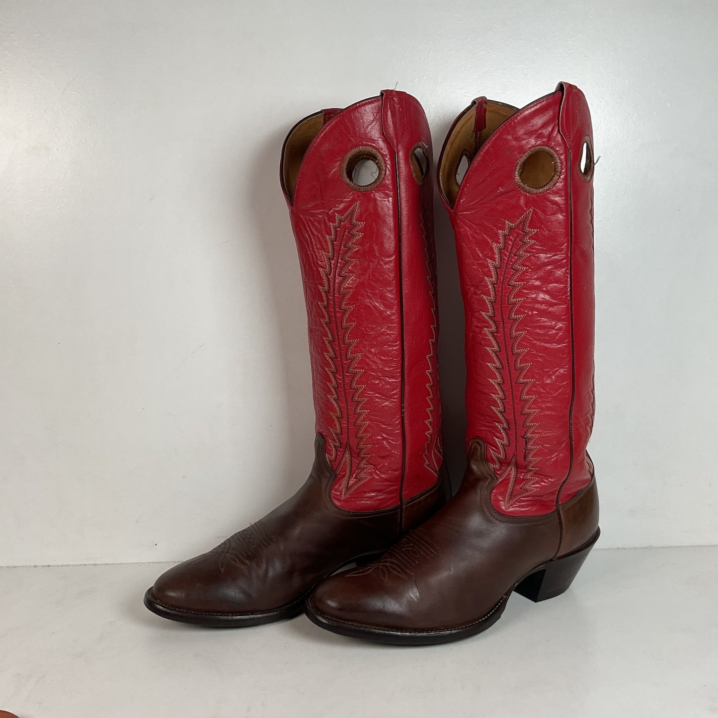 Vintage Tony Lama Buckaroo Cowboy Boots 11 D Punchy USA