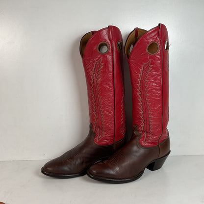 Vintage Tony Lama Buckaroo Cowboy Boots 11 D Punchy USA
