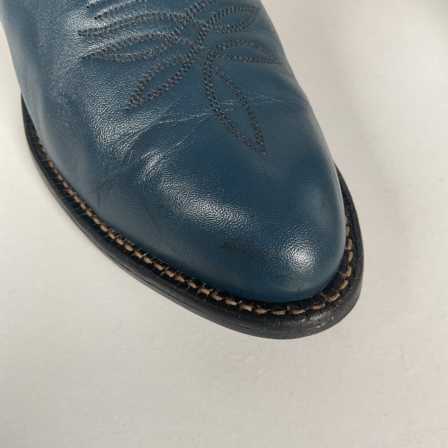 Vintage Tony Lama Gold Label Cowgirl Boots | Blue | Women’s 7.5 M