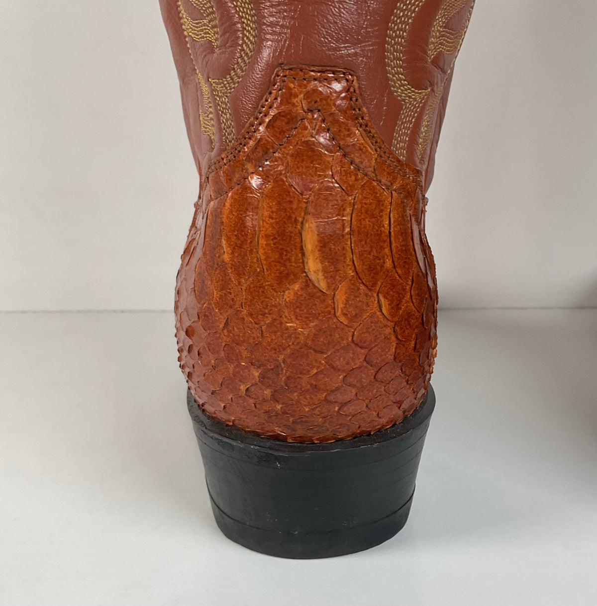Vintage Tony Lama Python Snakeskin Cowboy Boots | Gold Label | Men’s 8 D
