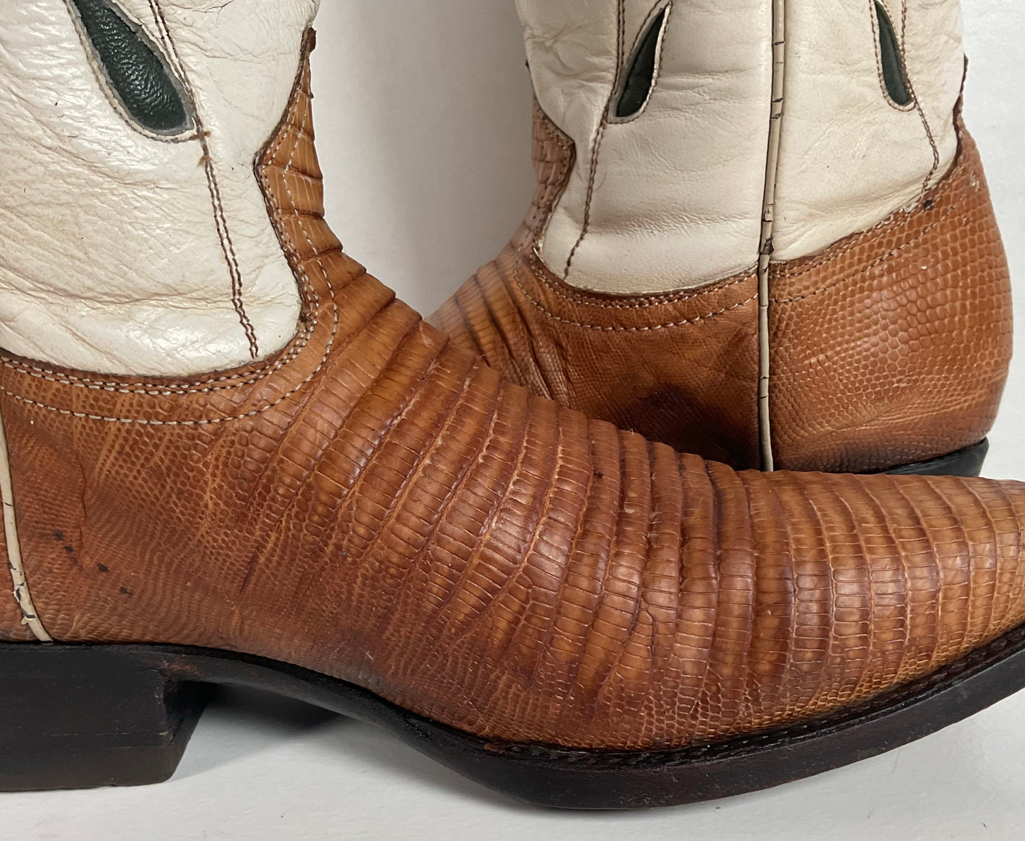 Vintage Cuadra Butterfly Cowgirl Boots | Teju Lizard | Tooled Inlays | Women’s 8