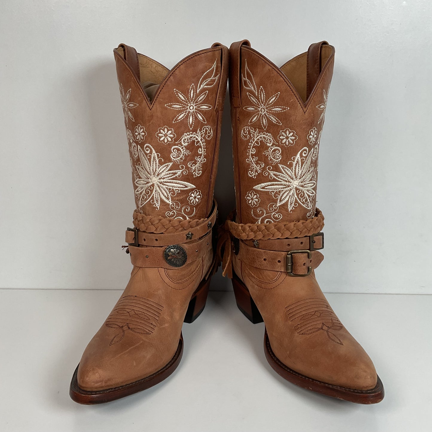 Shyanne Wildflower Cowgirl Boots 8 M Harness