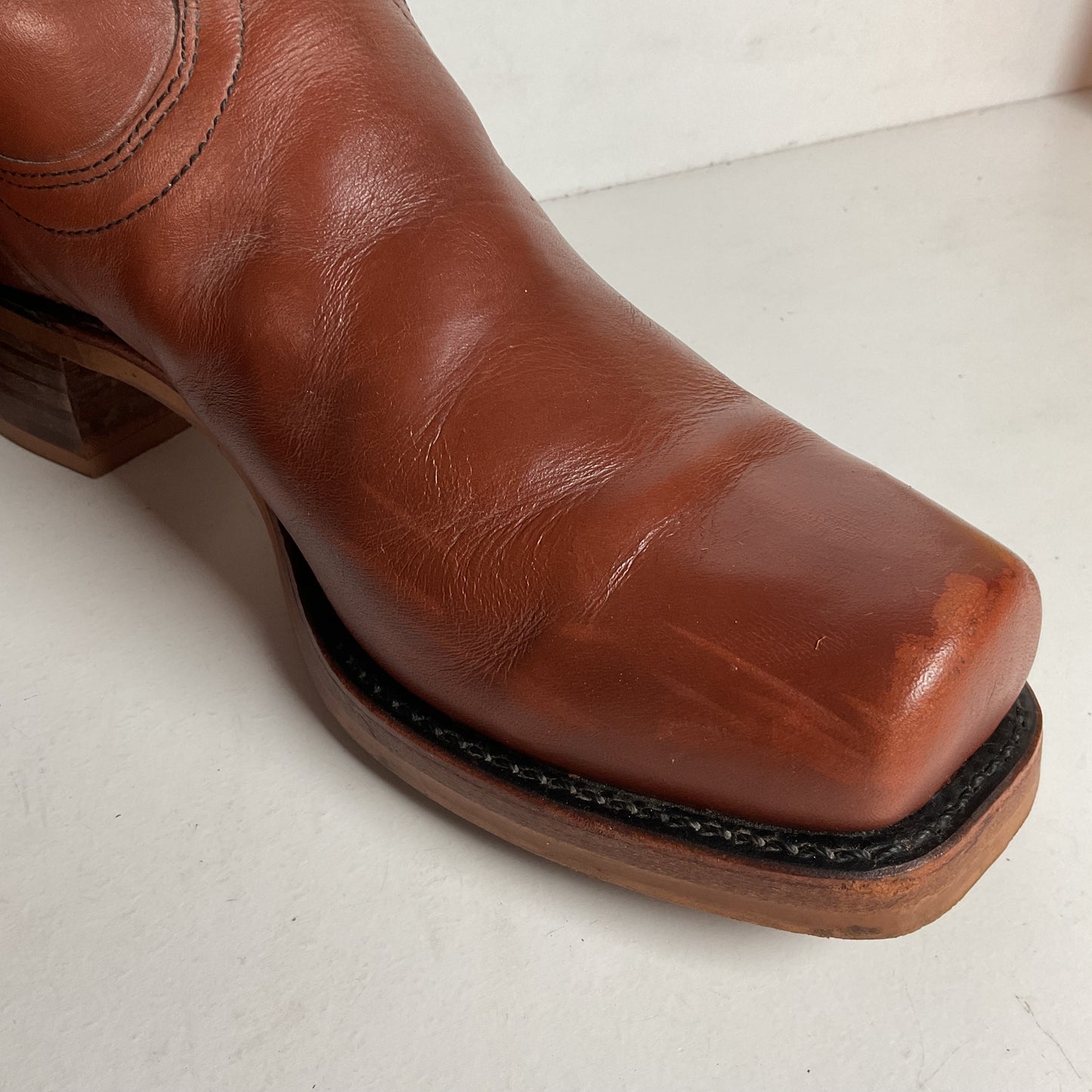 Vintage Sears Chunky Western Campus Boots 10.5 EE USA Made Cavalry Style